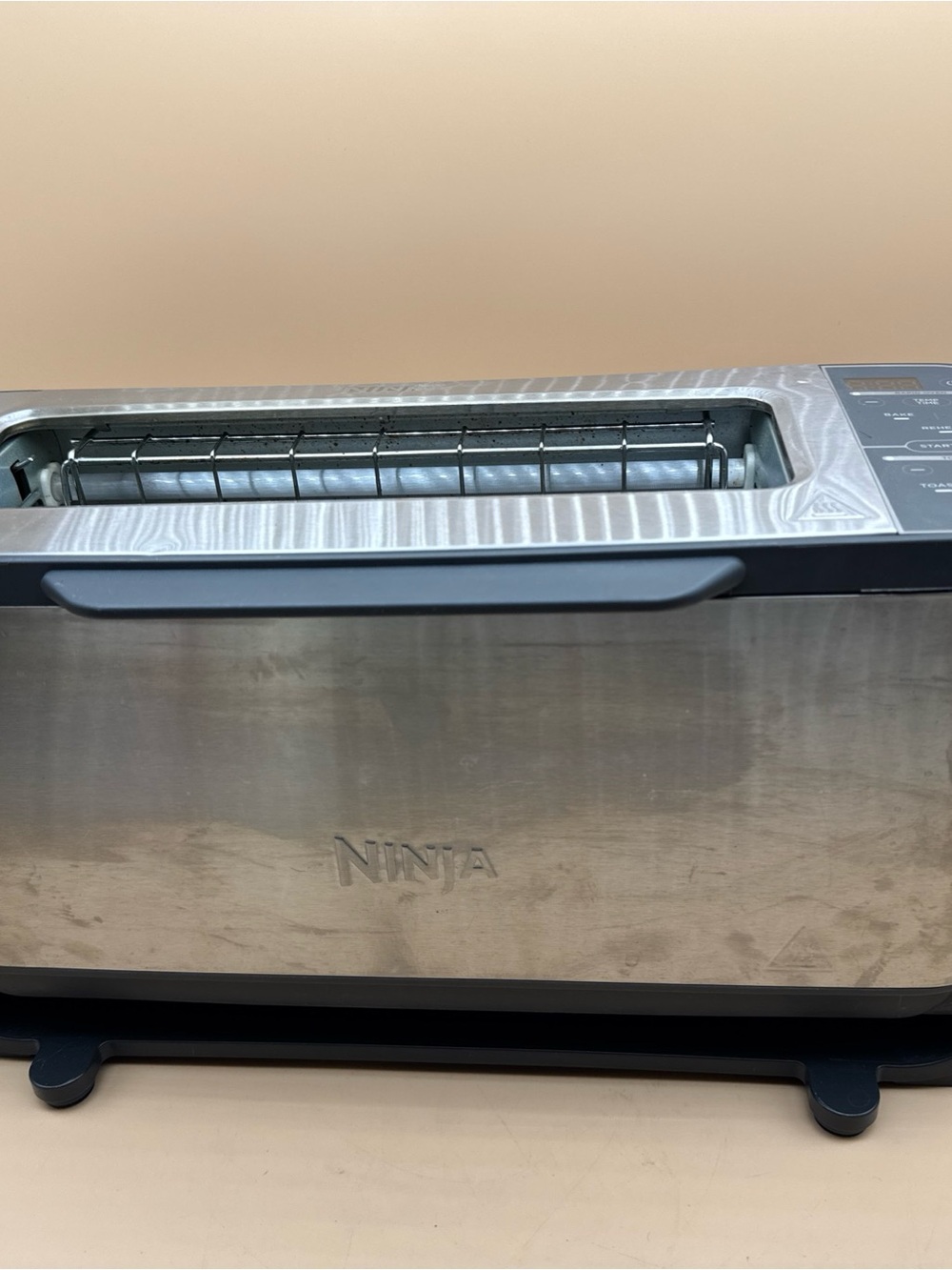 Ninja Long Slot Toaster in Brushed Steel with Black Accents